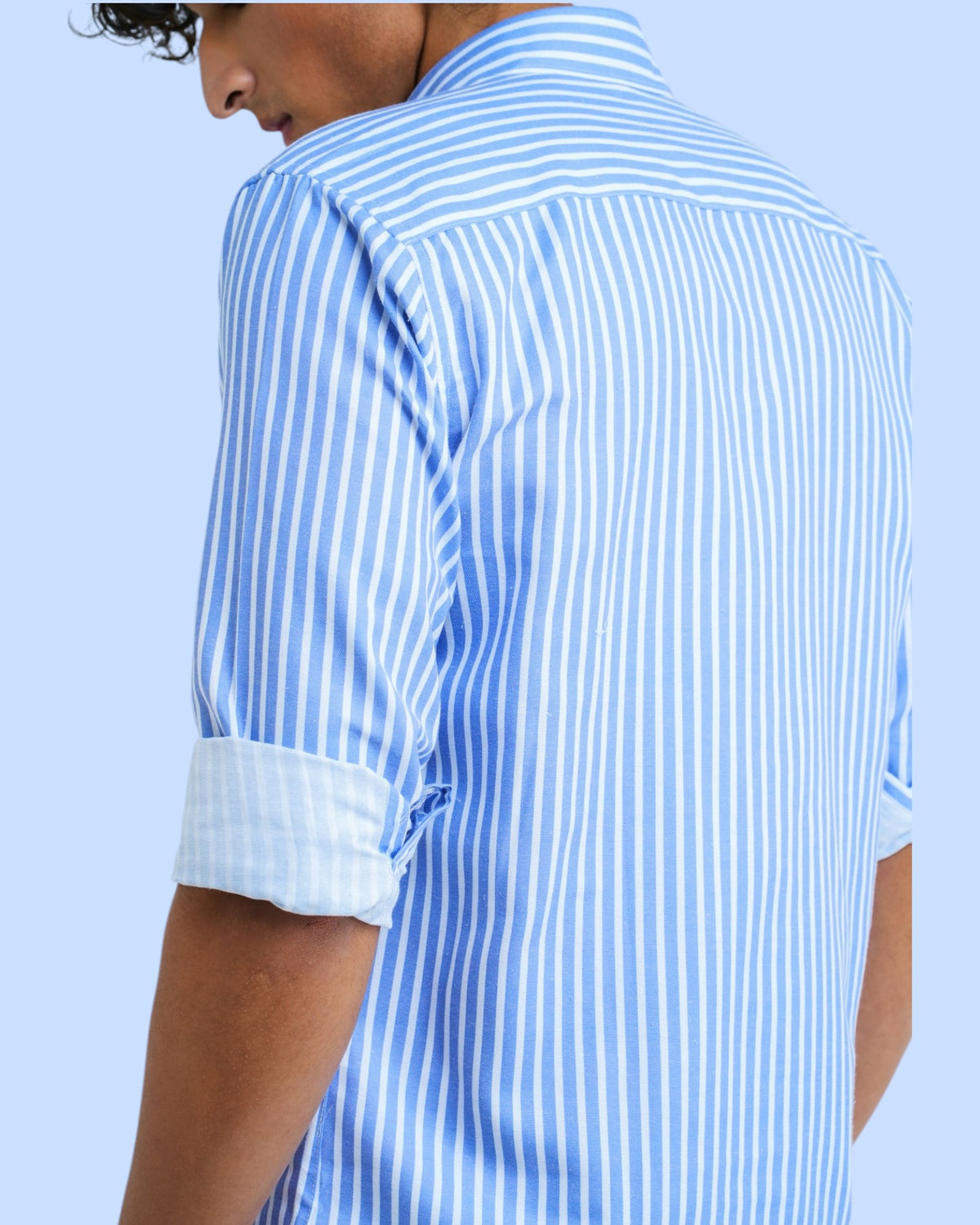 COTTON STRETCH STRIP SHIRT