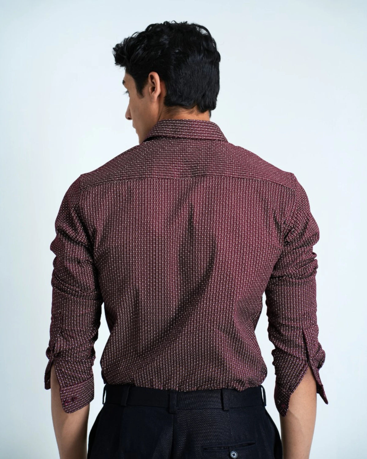 COTTON SATIN PLAIN SHIRT