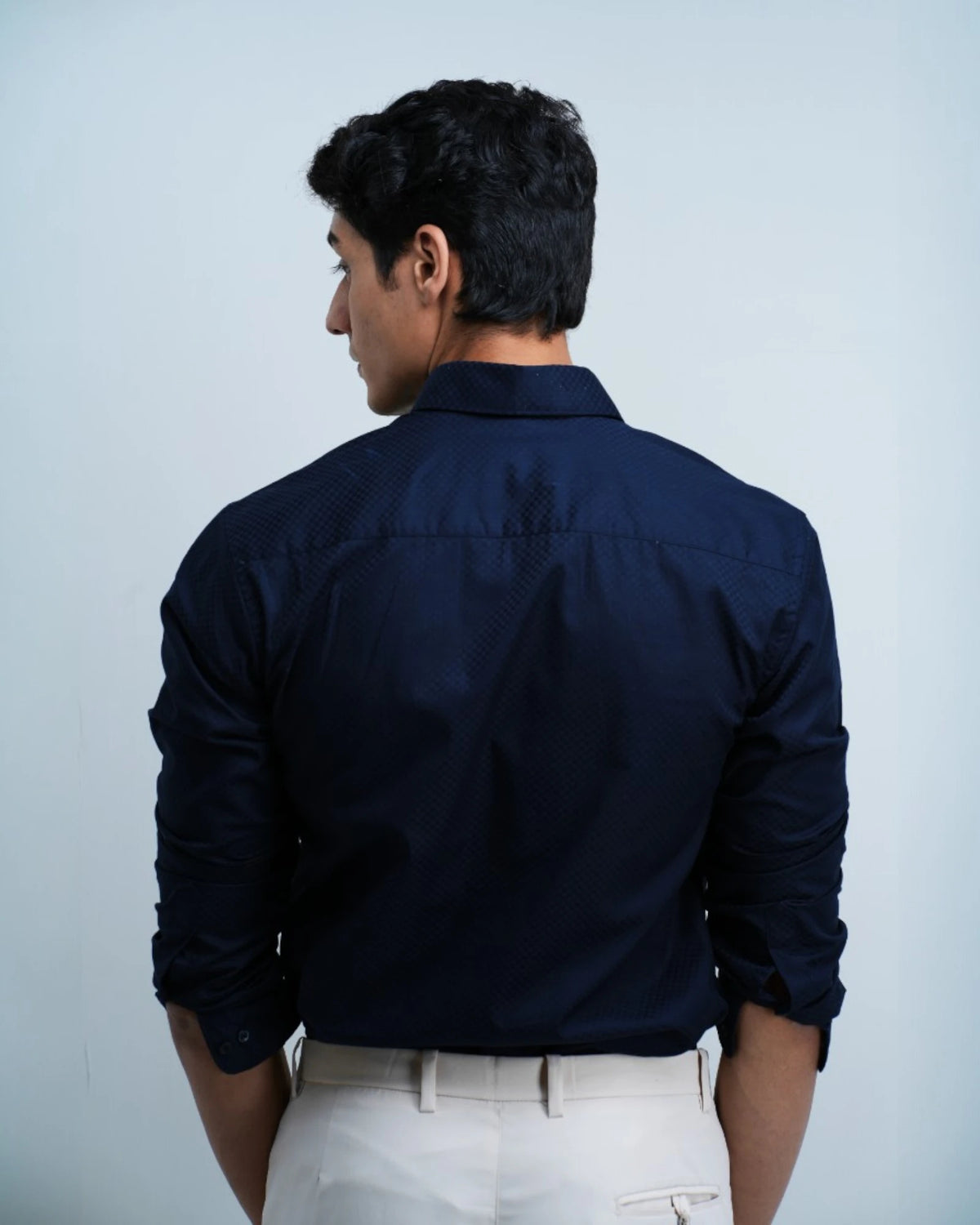 COTTON STRETCH PLAIN SHIRT