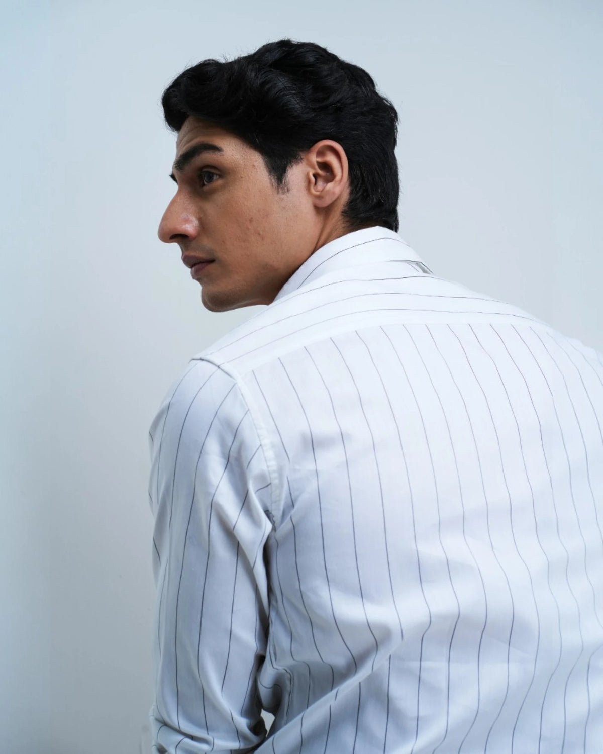 COTTON STRETCH STRIPE SHIRT