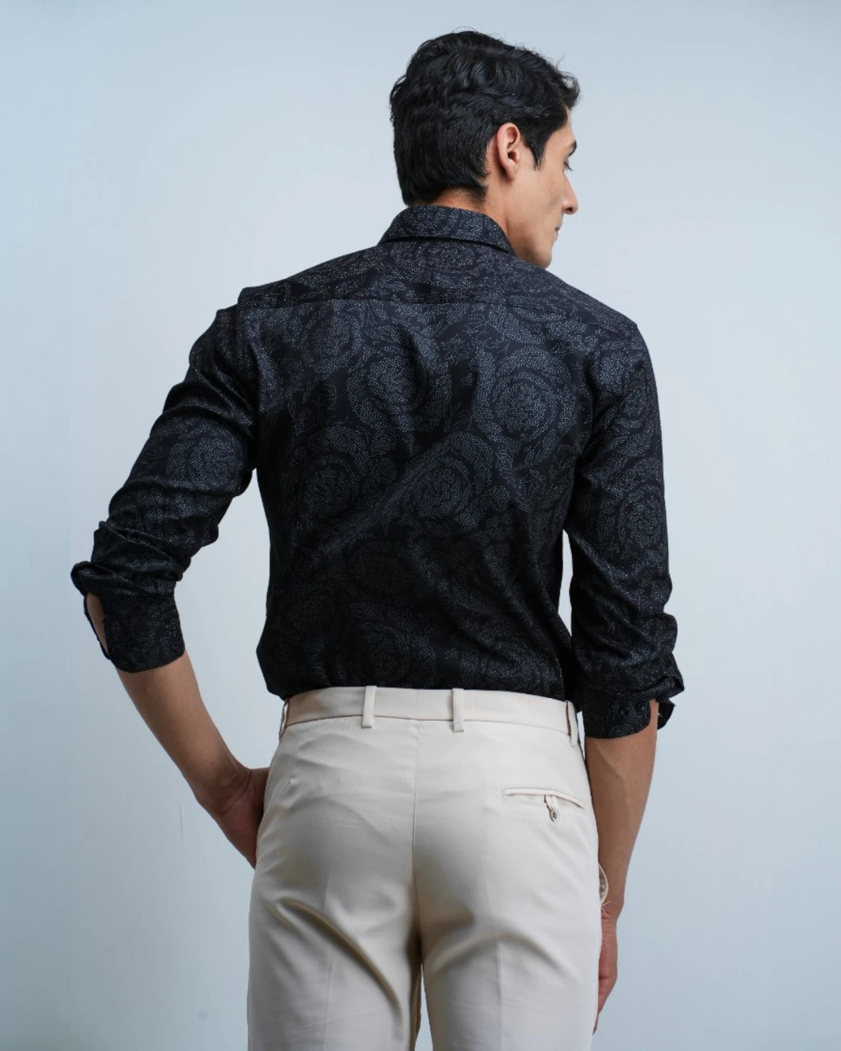 ABSTRACT LEAF PRINT SHIRT