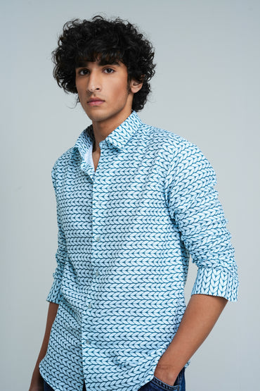 LIFFEY COTTON PRINT SHIRT - Revoltino - Dress to Impress