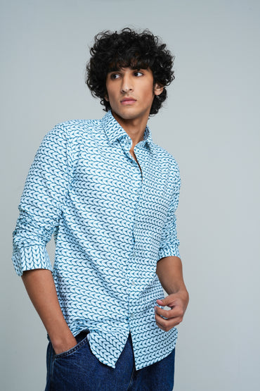 LIFFEY COTTON PRINT SHIRT - Revoltino - Dress to Impress