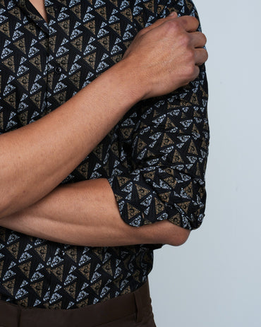 MEN'S ABSTRACT PRINT SHIRT
