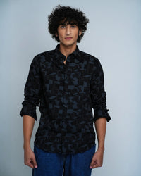 BLACK ABSTRACT DESIGN SHIRT