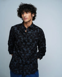 BLACK ABSTRACT DESIGN SHIRT