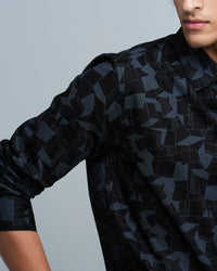 BLACK ABSTRACT DESIGN SHIRT