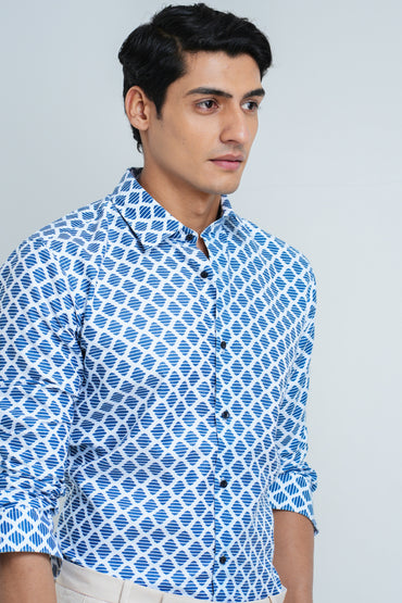 ALL OVER ABSTRACT PRINT SHIRT - Revoltino - Dress to Impress