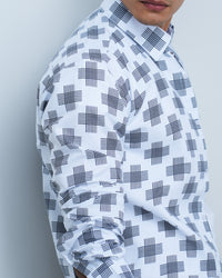MEN'S PRINTED COTTON SHIRT