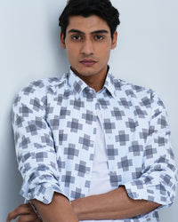 MEN'S PRINTED COTTON SHIRT