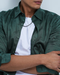 MEN'S FLORAL SATIN SHIRT