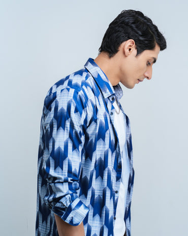 MEN'S PRINTED COTTON SHIRT