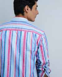 MEN'S MULTICOLORED STRIPED SHIRT